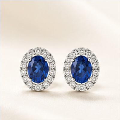 Blue gemstone earrings