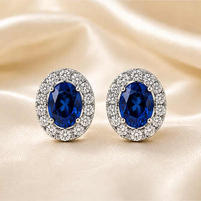 Blue gemstone earrings